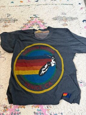 Aviator Nation Charcoal signature boyfriend tee